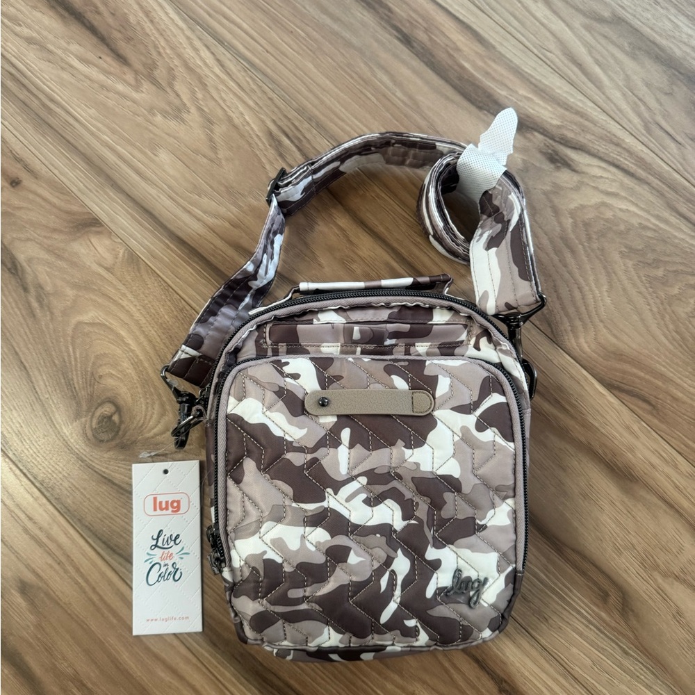 Lug Brown and White Camo Messenger Bag